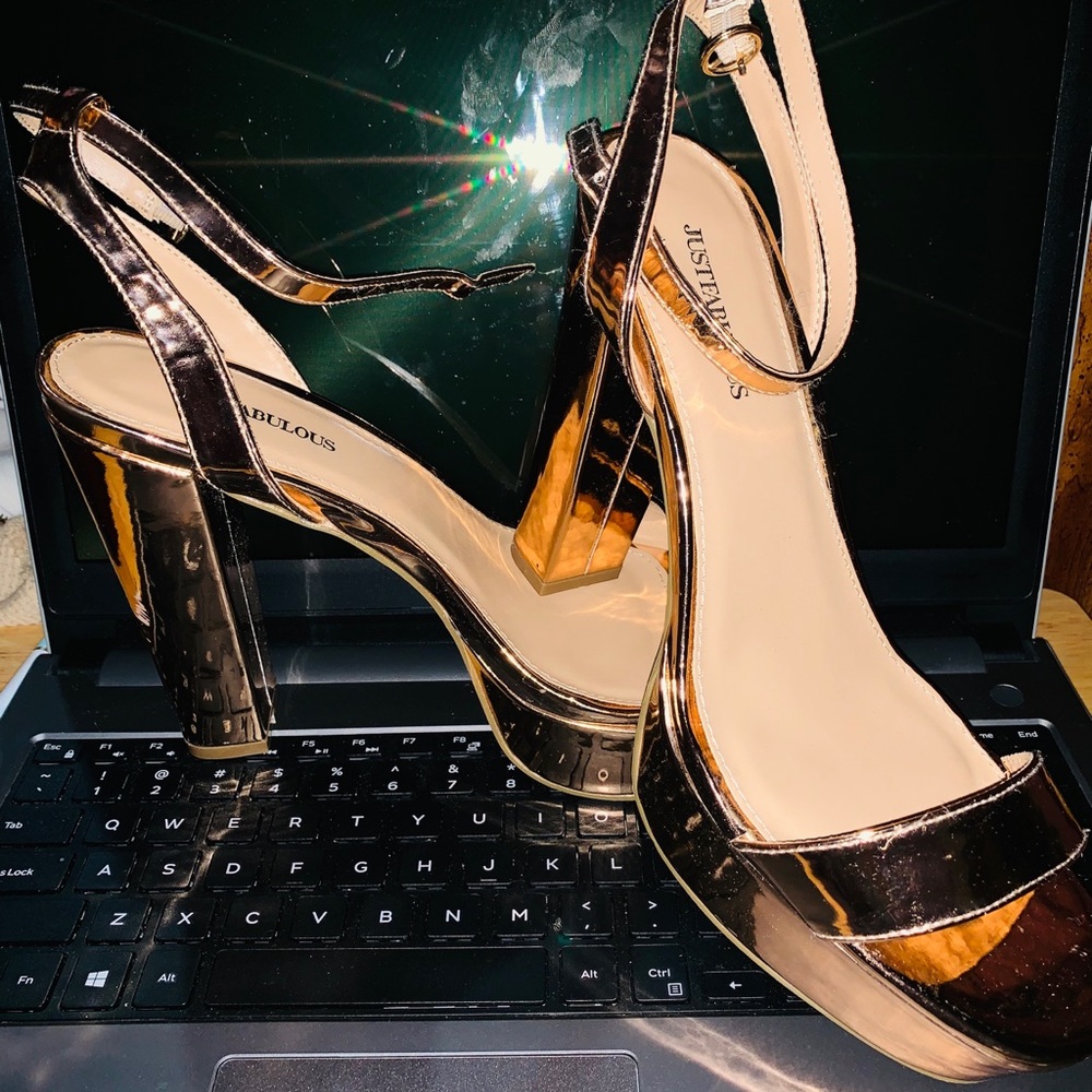 Rose Gold Platform Sandals